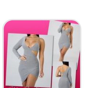 Silver Glitter Mini Dress